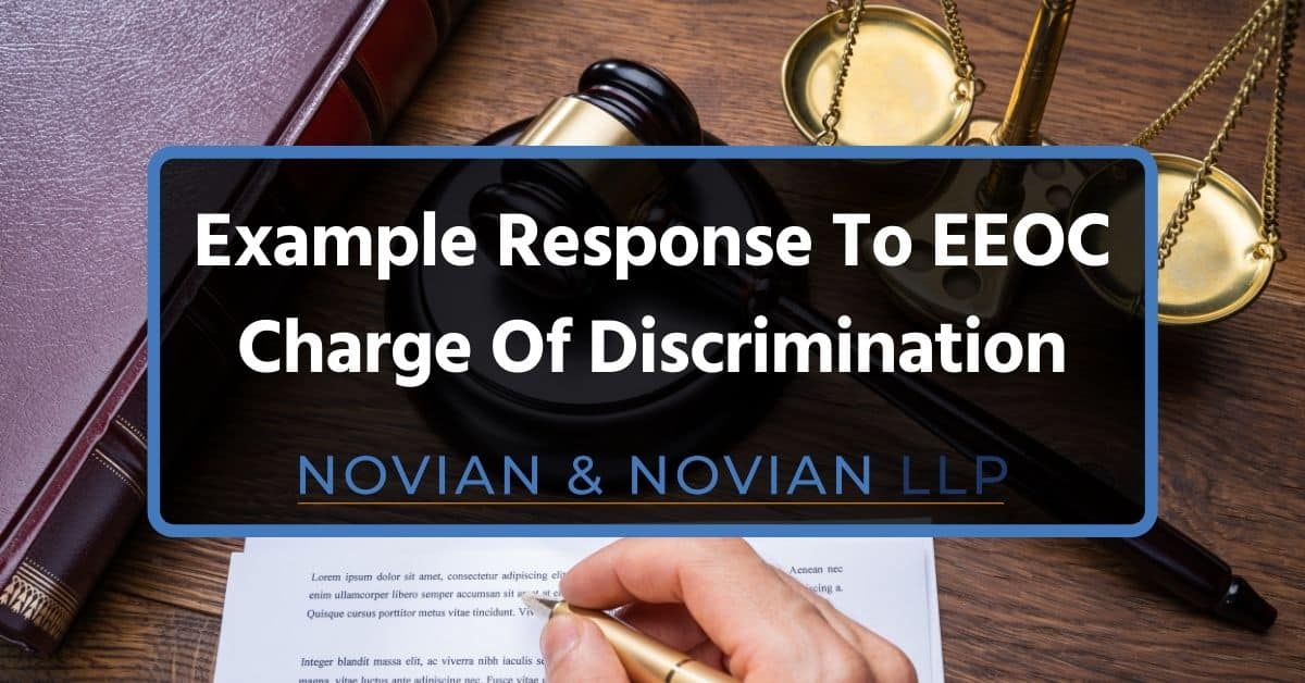 Example Response To EEOC Charge Of Discrimination